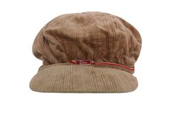 Christian Dior Rasta Baker Boy Hat, Corduroy, Brown, 10A, 3*